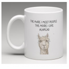 Coffee Mug - More I meet People - the more I like Alpacas